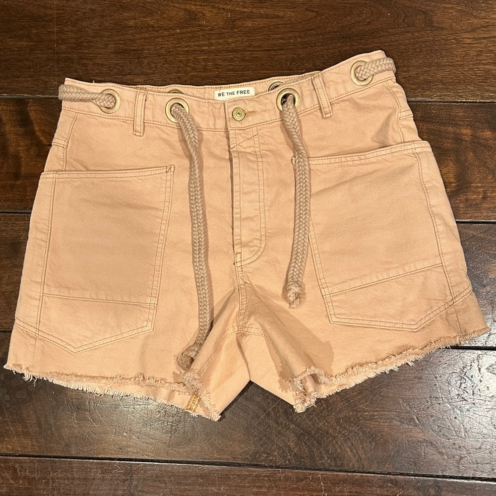 Free People We The Free Peach Women's Cargo Shorts
